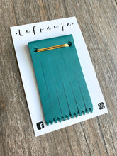 Load image into Gallery viewer, Turquoise Leather Franjas