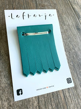 Load image into Gallery viewer, Turquoise Leather Franjas