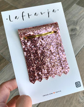 Load image into Gallery viewer, Pink Champagne Glitter Franjas