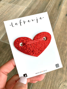 Red Glitter Hearts (2 pack)