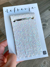 Load image into Gallery viewer, White Iridescent Glitter Franjas