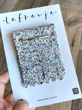 Load image into Gallery viewer, White Confetti Glitter Franjas