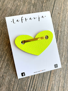 Neon Yellow Hearts (2 pack)